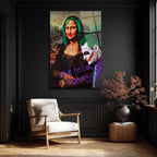 Mona Lisa ve Joker Temalı Asi Ruh Pop Art Cam Tablo