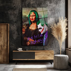 Mona Lisa ve Joker Temalı Asi Ruh Pop Art Cam Tablo