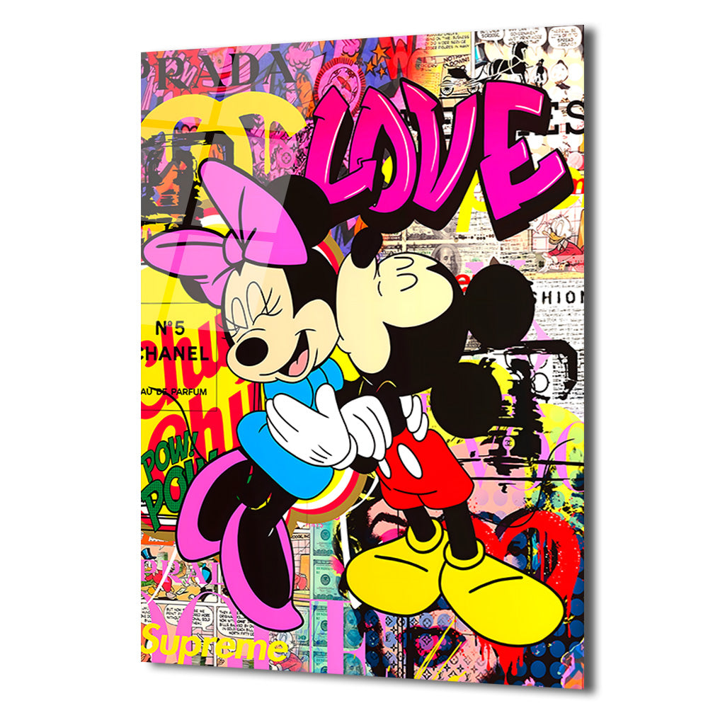 Aşk Dolu  Pop Art Cam Tablo