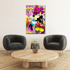Aşk Dolu  Pop Art Cam Tablo