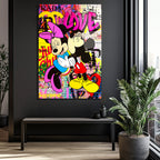 Aşk Dolu  Pop Art Cam Tablo