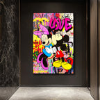 Aşk Dolu  Pop Art Cam Tablo