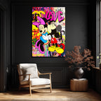 Aşk Dolu  Pop Art Cam Tablo