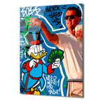 Zenginlik ve Başarı Temalı Pop Art Cam Tablo