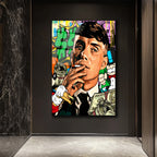 Hustle Ruhu: Street Art Para Temalı Modern Cam Tablo