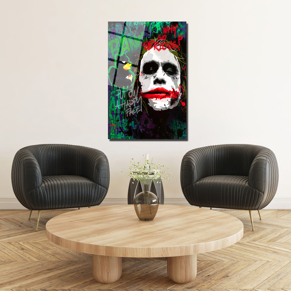 Joker  Graffiti Cam Tablo - Modern Sanat Duvar Dekoru