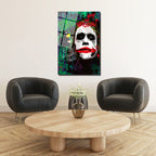 Joker  Graffiti Cam Tablo - Modern Sanat Duvar Dekoru