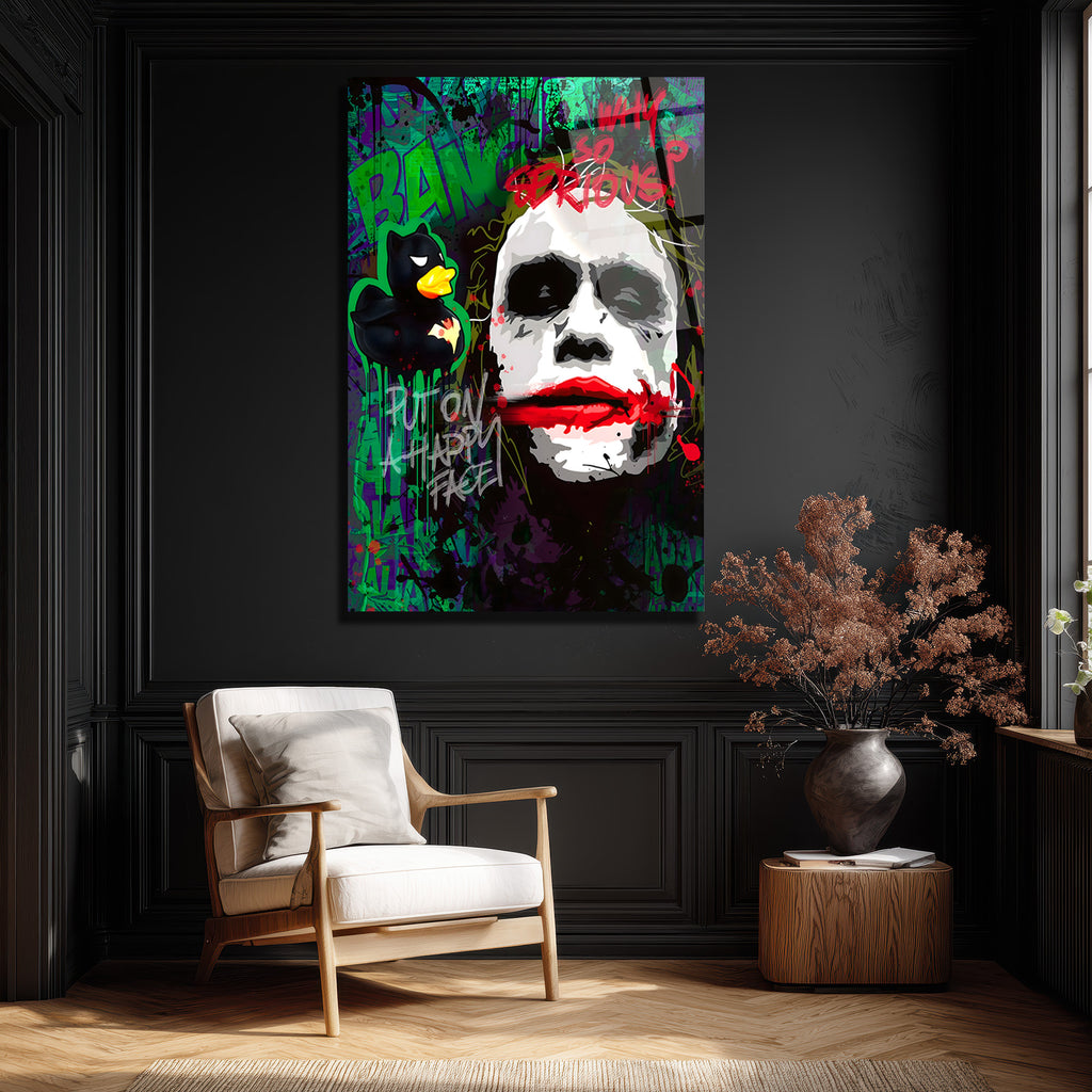 Joker  Graffiti Cam Tablo - Modern Sanat Duvar Dekoru