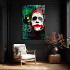 Joker  Graffiti Cam Tablo - Modern Sanat Duvar Dekoru