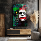 Joker  Graffiti Cam Tablo - Modern Sanat Duvar Dekoru