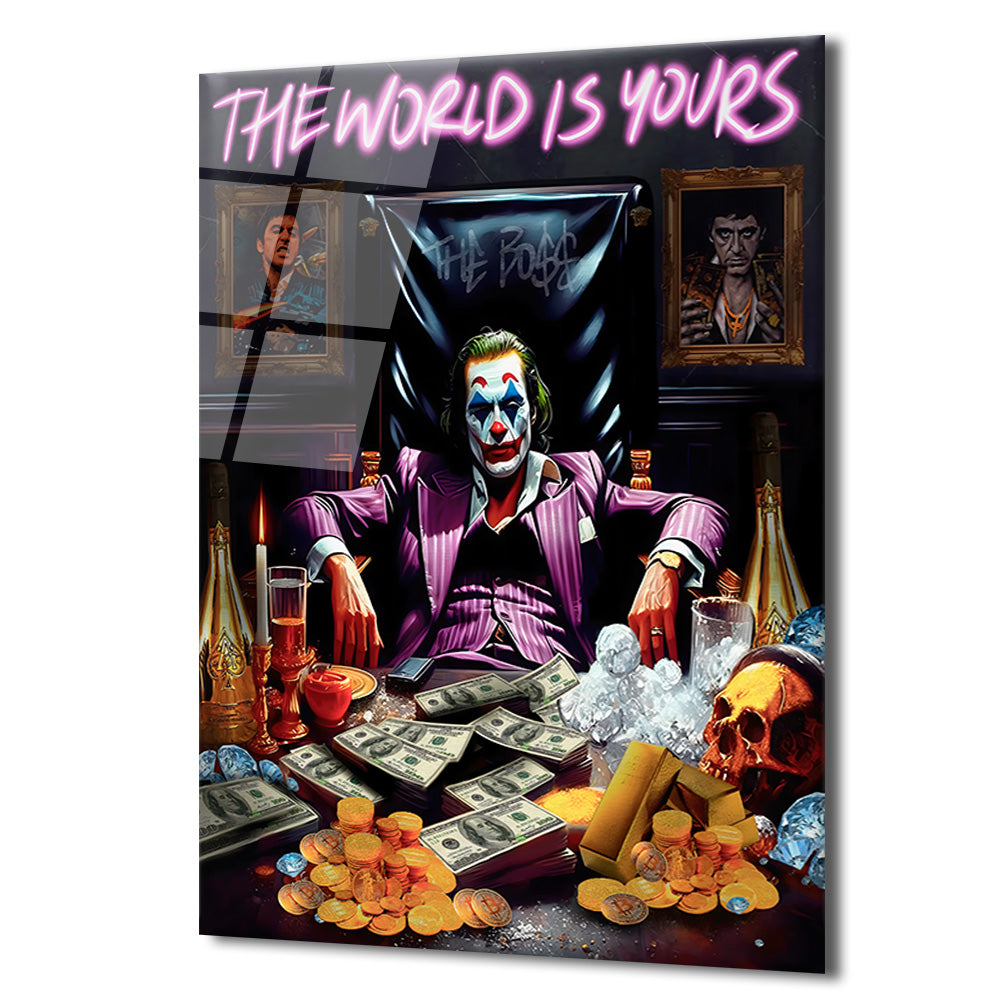 The World Is Yours Joker Cam Tablo: Gücün ve Zenginliğin İfadesi