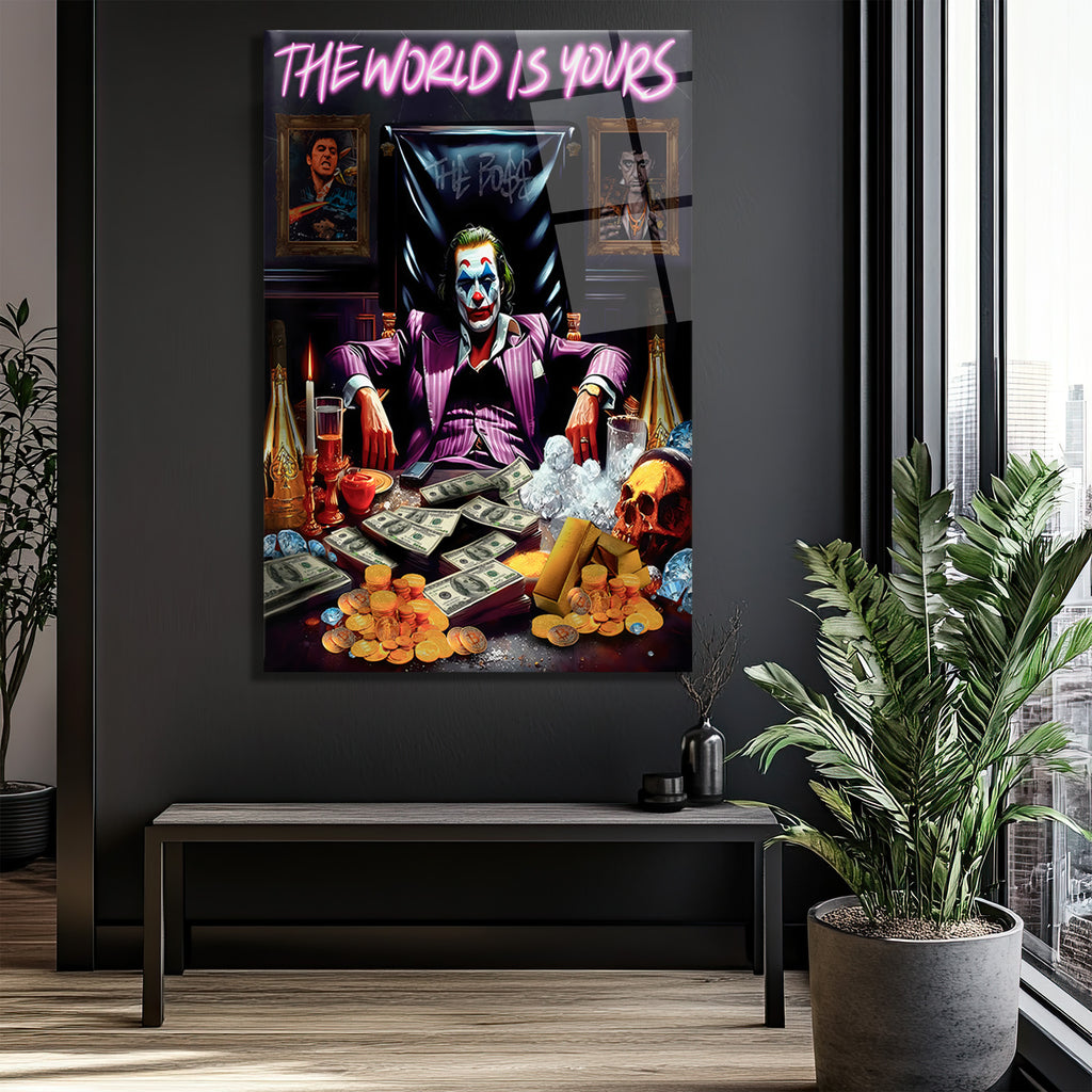 The World Is Yours Joker Cam Tablo: Gücün ve Zenginliğin İfadesi