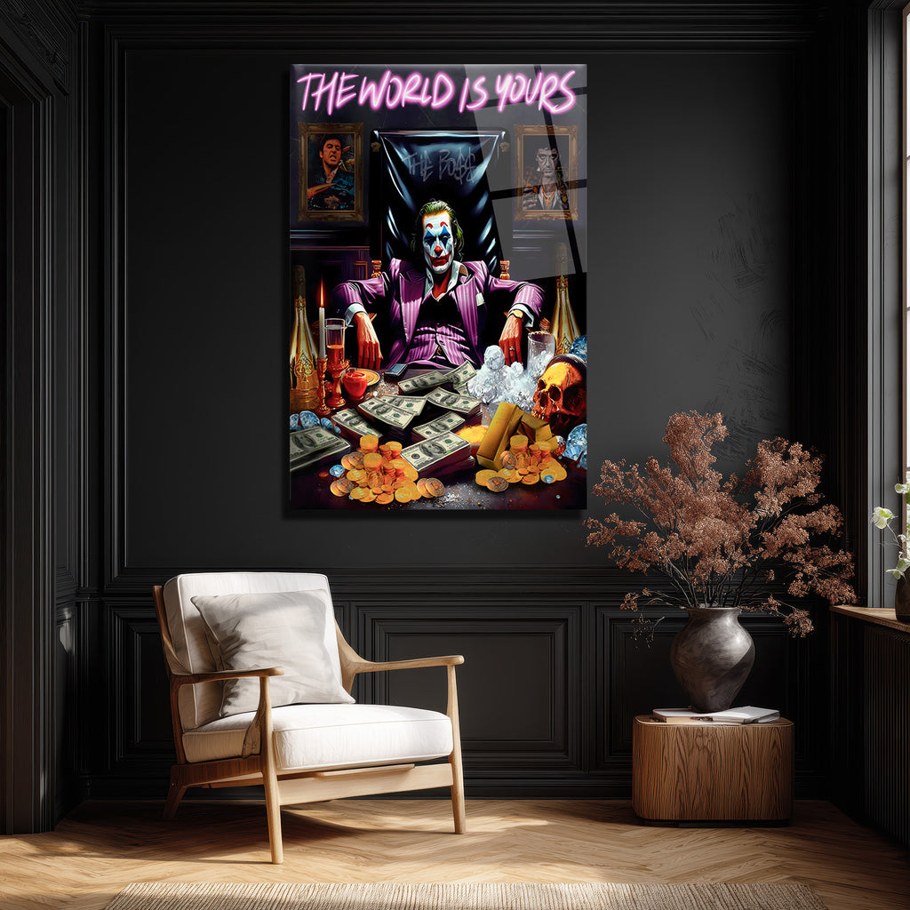 The World Is Yours Joker Cam Tablo: Gücün ve Zenginliğin İfadesi