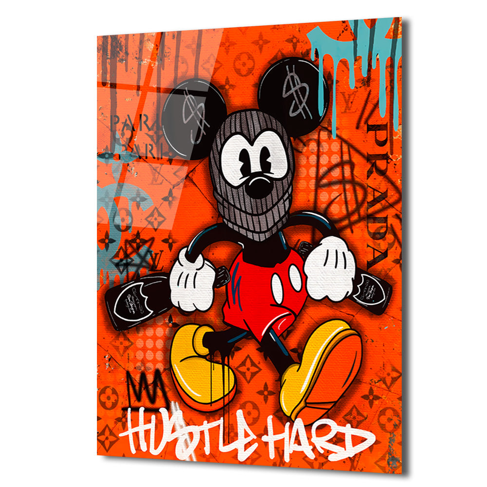 Asi  Graffiti Cam Tablo - Modern Sanat Duvar Dekorasyonu