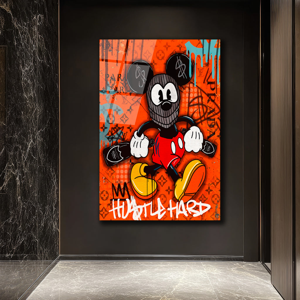 Asi  Graffiti Cam Tablo - Modern Sanat Duvar Dekorasyonu