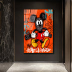 Asi  Graffiti Cam Tablo - Modern Sanat Duvar Dekorasyonu