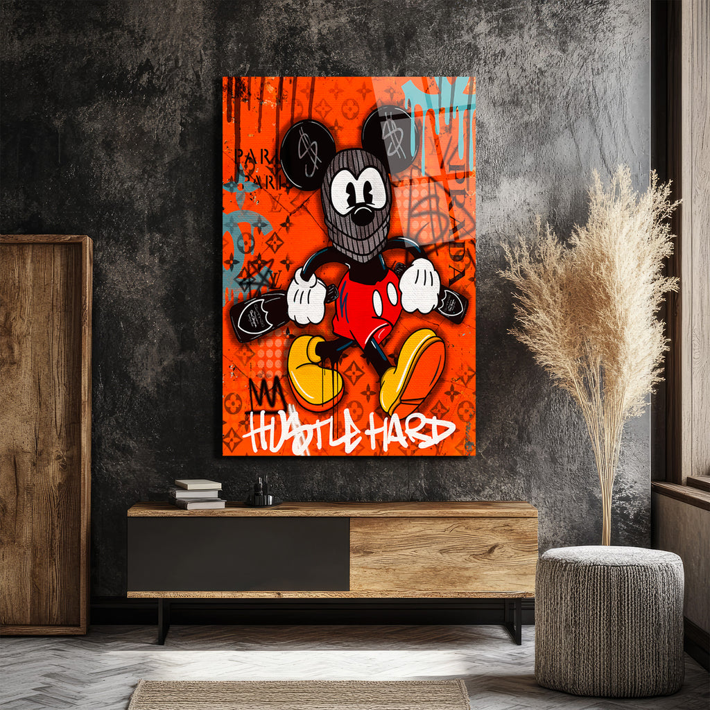 Asi  Graffiti Cam Tablo - Modern Sanat Duvar Dekorasyonu