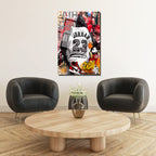 Efsanevi Jordan 23 Graffiti Sanat Cam Tablo