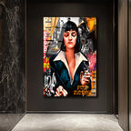 Mia Wallace Pop Art Temalı Premium Cam Tablo