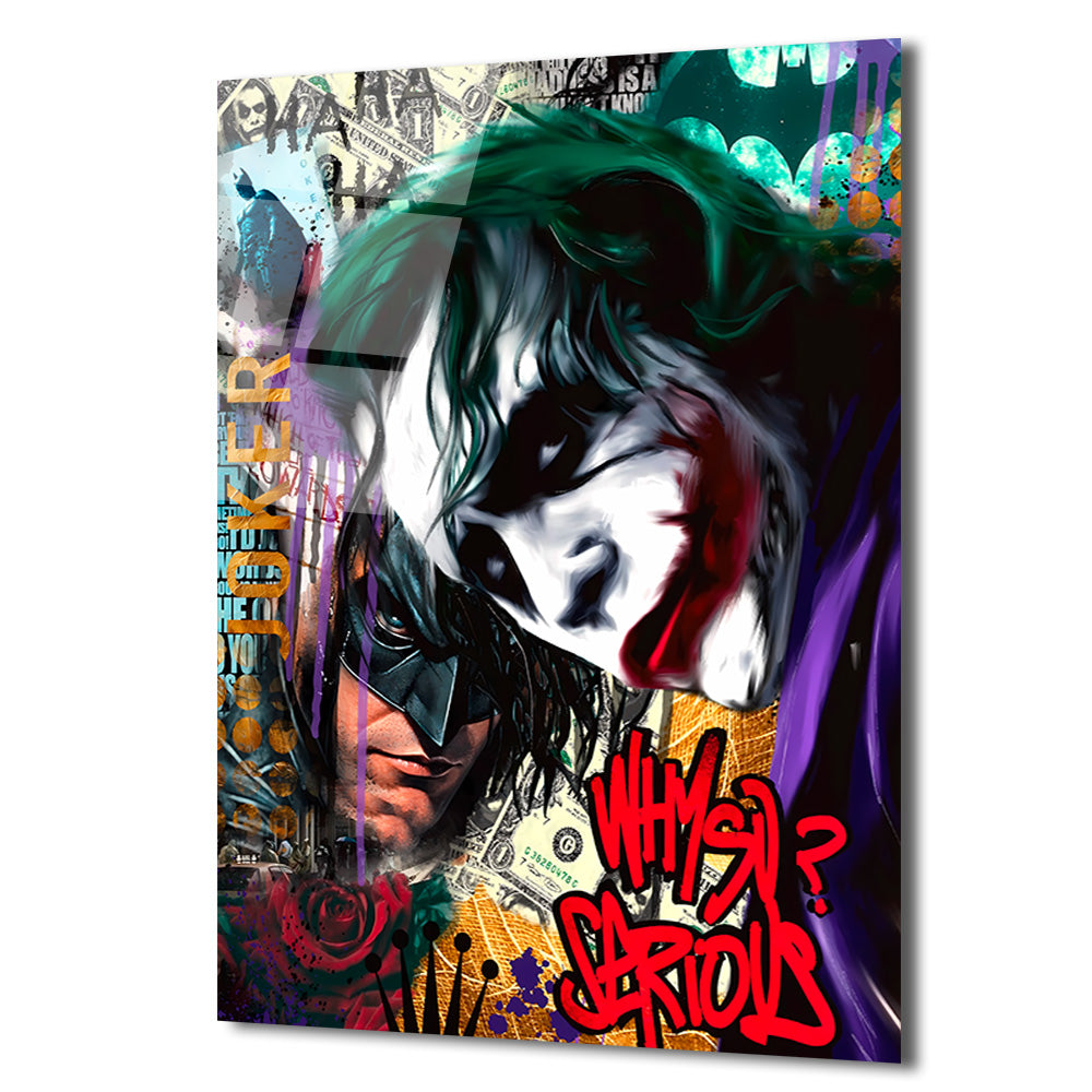 Joker  Why So Serious Sokak Sanatı Cam Tablo