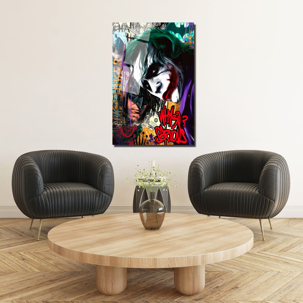 Joker  Why So Serious Sokak Sanatı Cam Tablo