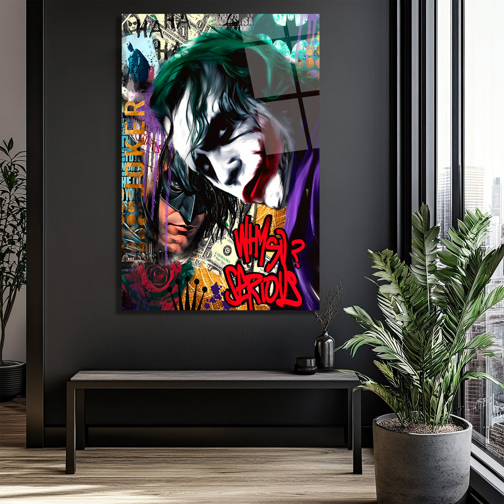 Joker  Why So Serious Sokak Sanatı Cam Tablo