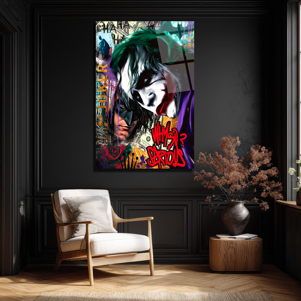 Joker  Why So Serious Sokak Sanatı Cam Tablo