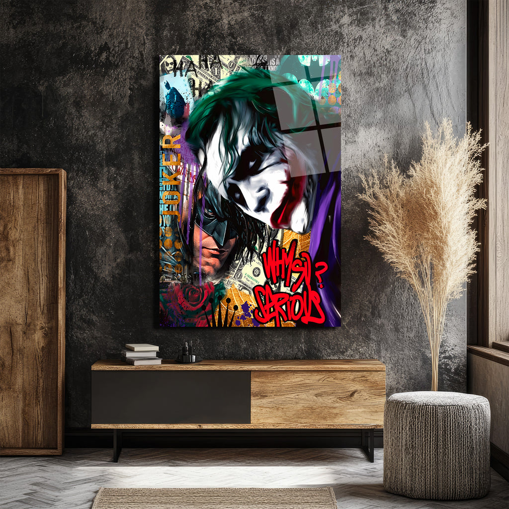 Joker  Why So Serious Sokak Sanatı Cam Tablo