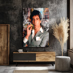Scarface Tony Montana Efsanesi Modern Cam Tablo