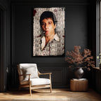 Scarface Efsanesi Tony Montana Cam Tablo | Para ve Güç Temalı