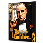 The Godfather Vito Corleone Temalı Cam Tablo - Efsanevi Portre