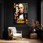 The Godfather Vito Corleone Temalı Cam Tablo - Efsanevi Portre