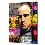 The Godfather Efsanevi Graffiti Portre Cam Tablo