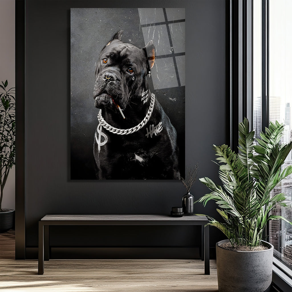 Asi Ruhlu Cane Corso Cam Tablo: Urban Sanatın Yeni İkonu