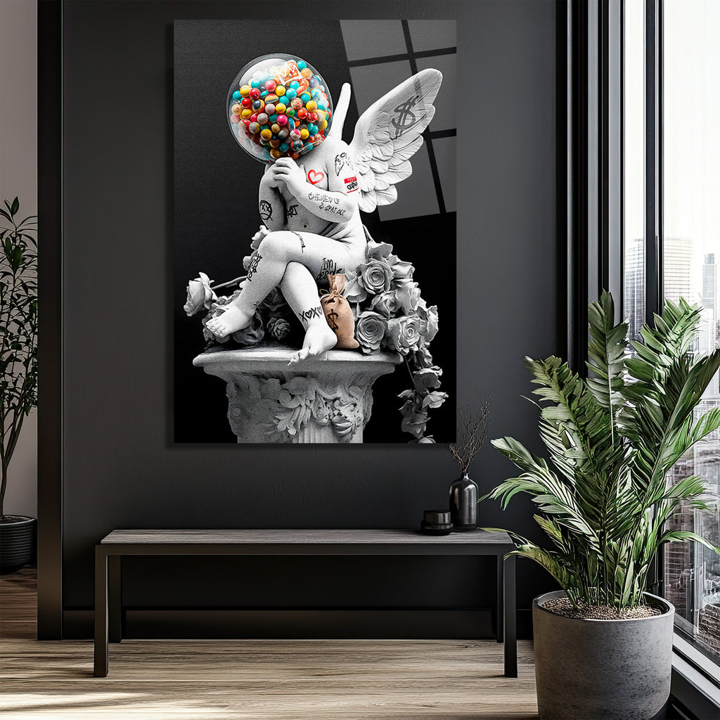 Asi Cupid Gumball Kafa Modern Cam Tablo