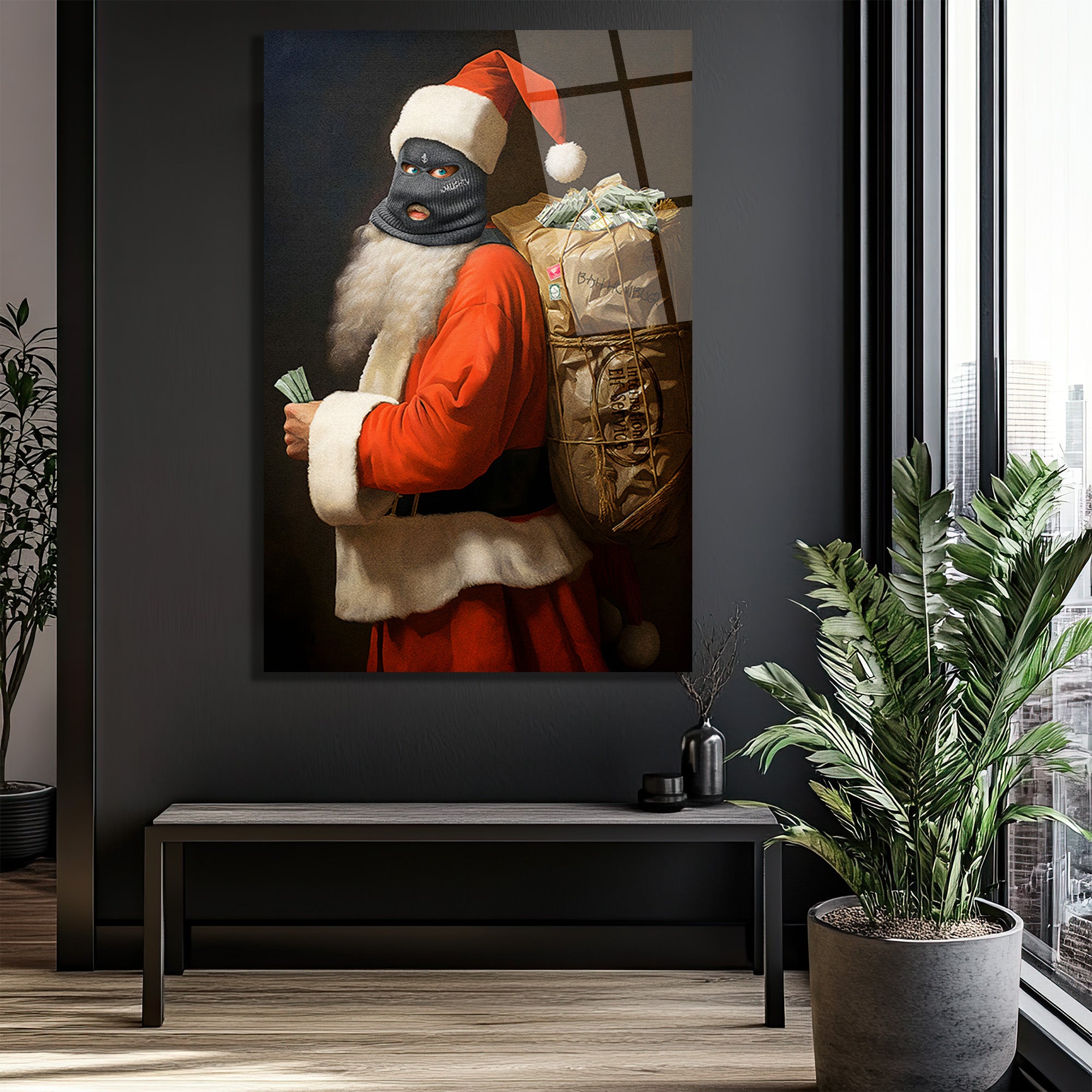 Asi Noel Baba Cam Tablo: Modern Sanatın Cesur Yorumu