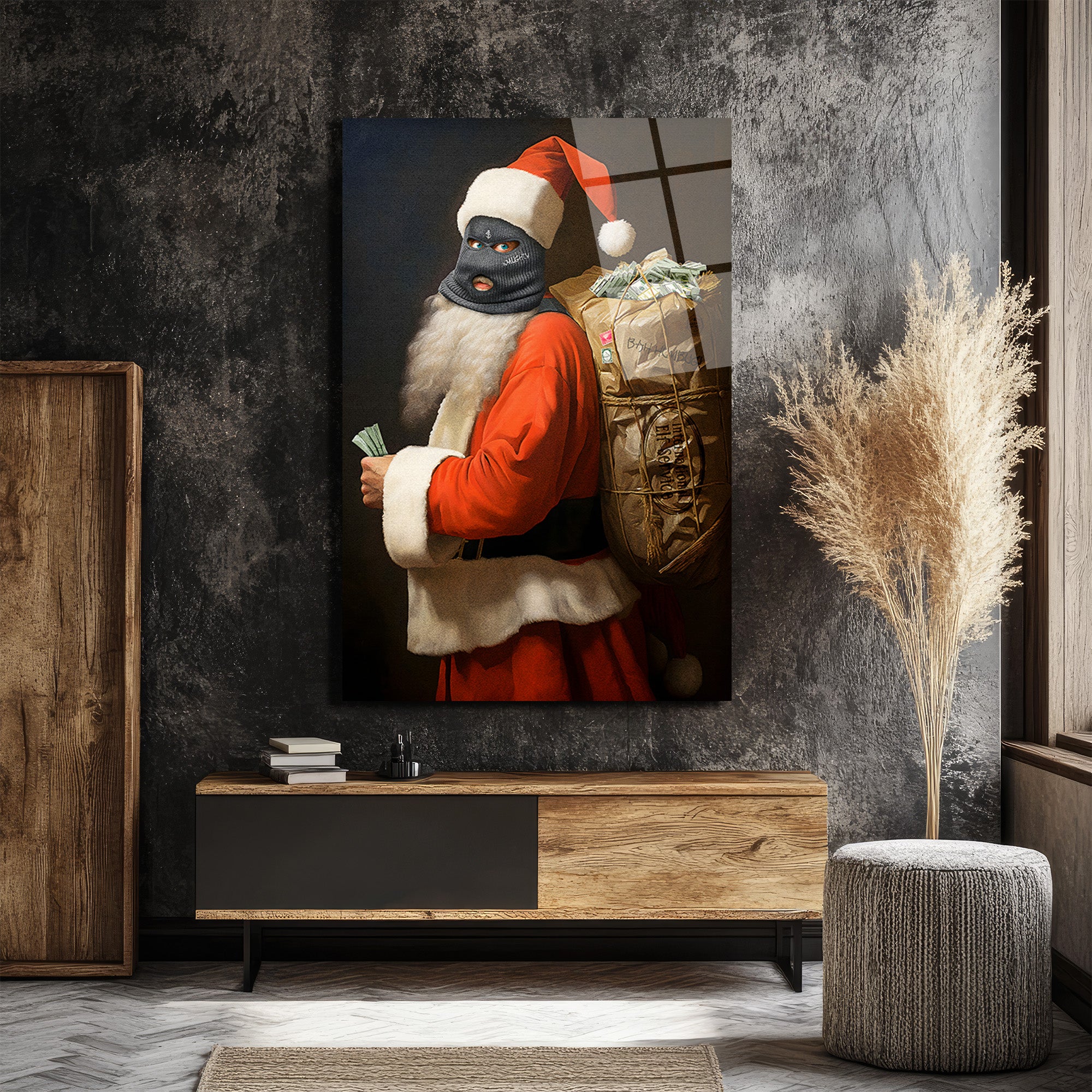Asi Noel Baba Cam Tablo: Modern Sanatın Cesur Yorumu