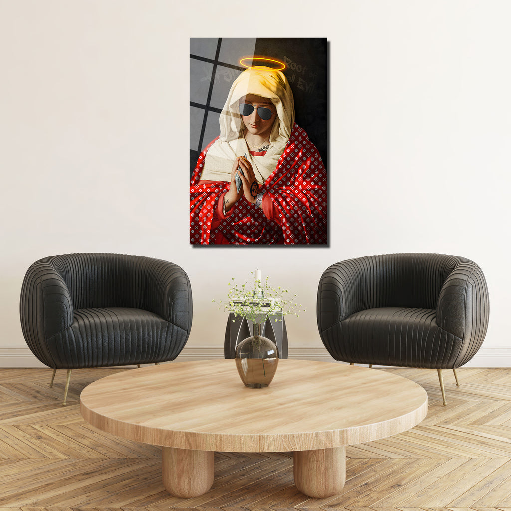 Asi Meryem Ana Pop Art Cam Tablo - Modern Sanat Duvar Dekoru