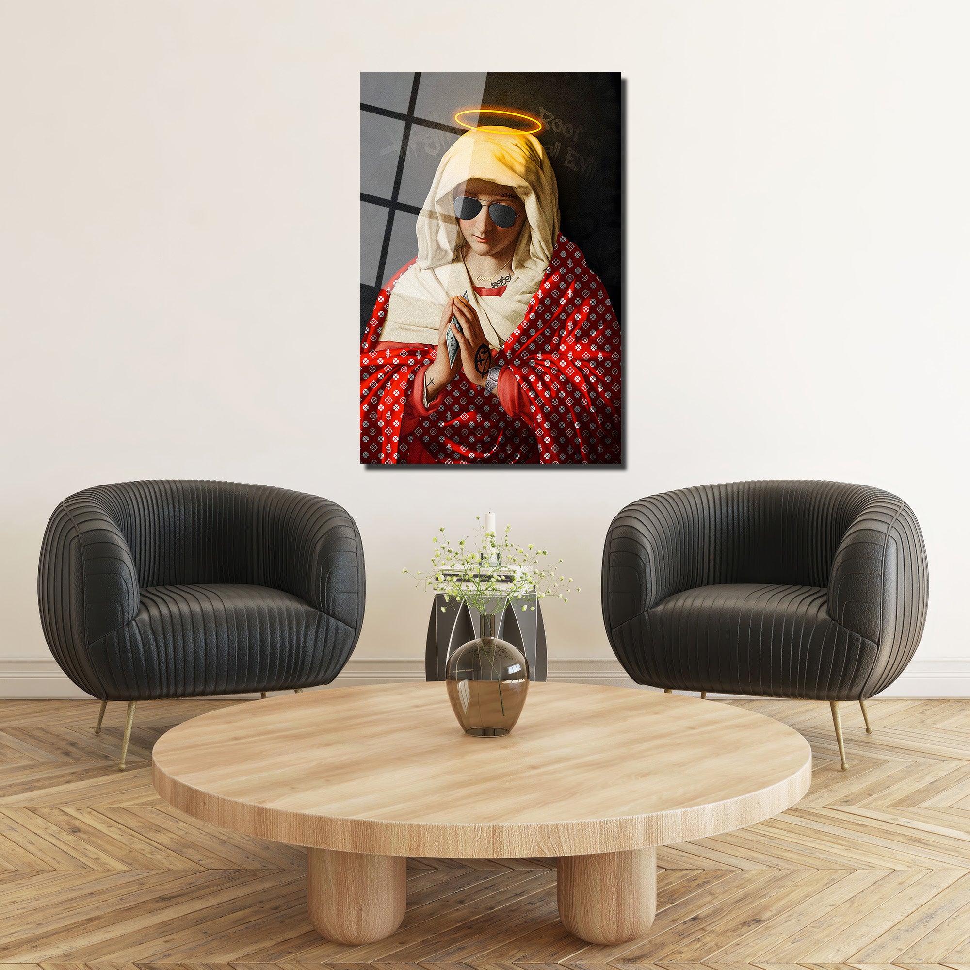 Asi Meryem Ana Pop Art Cam Tablo - Modern Sanat Duvar Dekoru