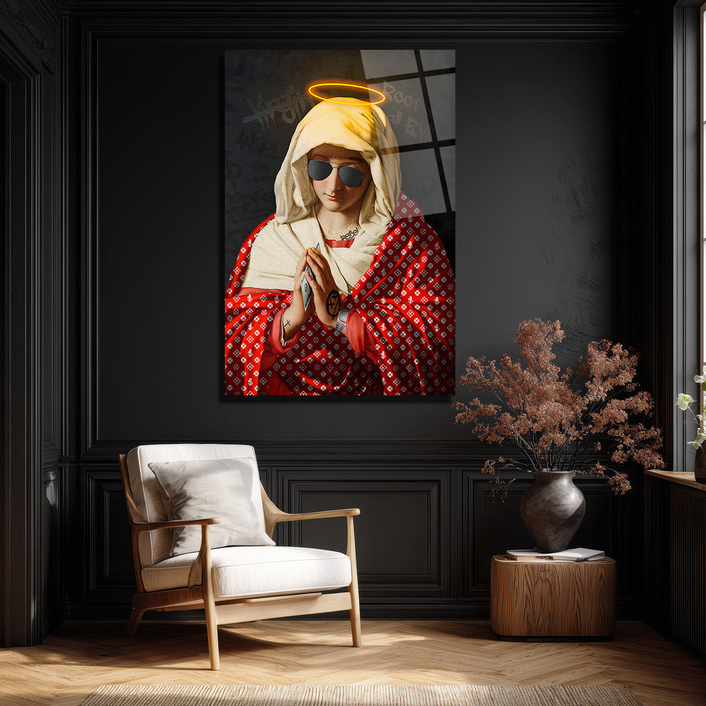 Asi Meryem Ana Pop Art Cam Tablo - Modern Sanat Duvar Dekoru