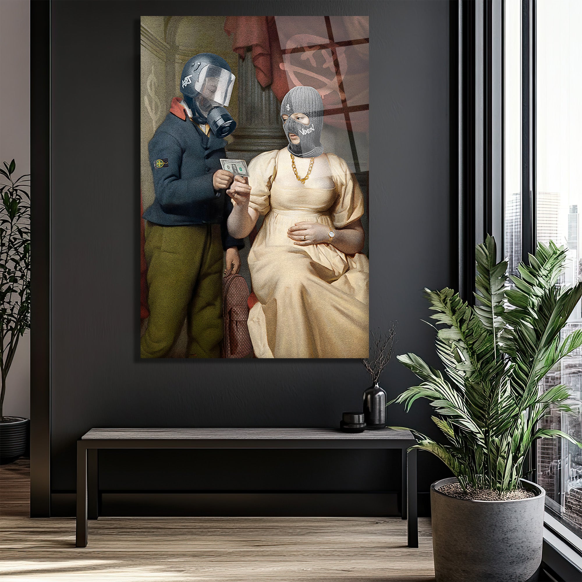 Asi Ruhlar: Modern Sanat ve Sokak Modası Cam Tablo