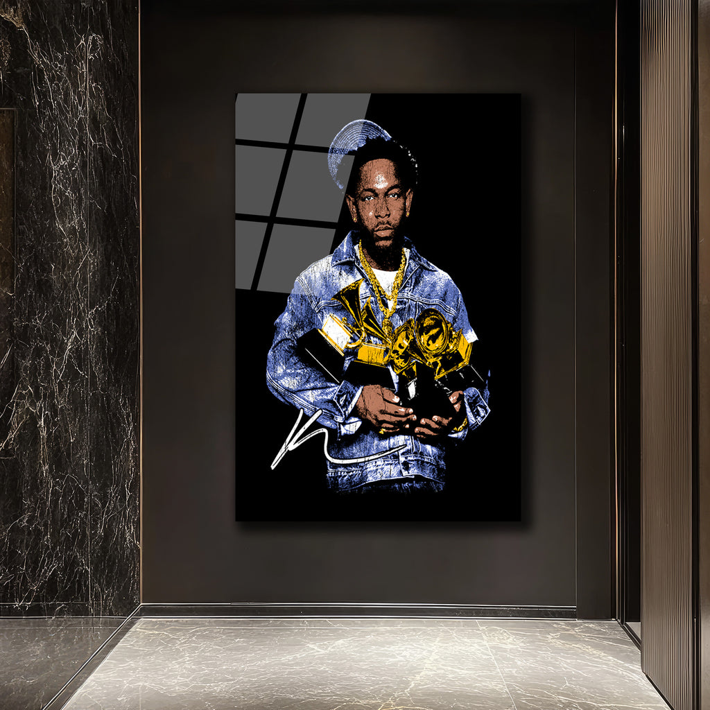 Kendrick Lamar Grammy Zaferi İkonik Cam Tablo