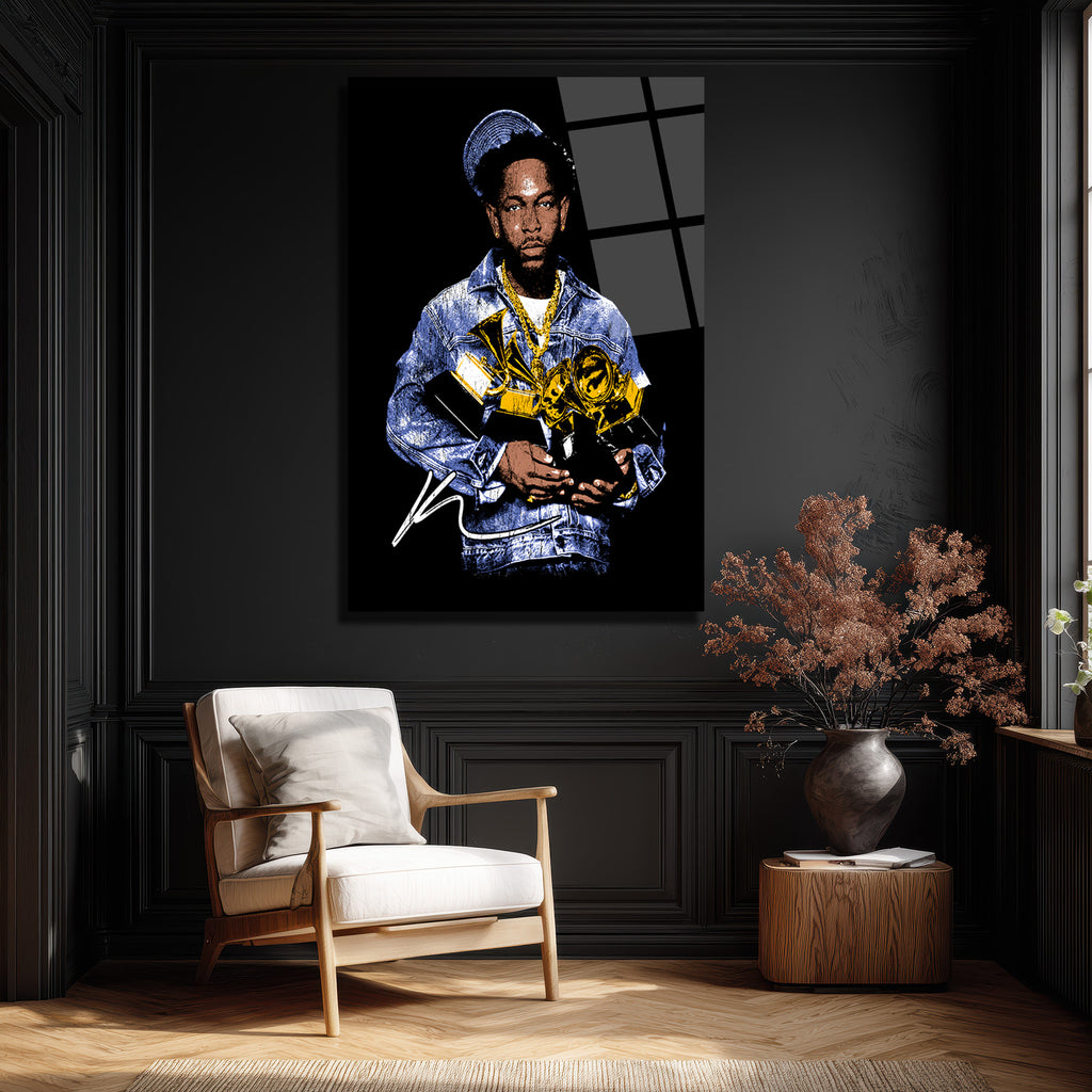 Kendrick Lamar Grammy Zaferi İkonik Cam Tablo