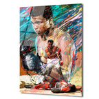 Muhammed Ali Efsanesi Soyut Sanat Cam Tablo