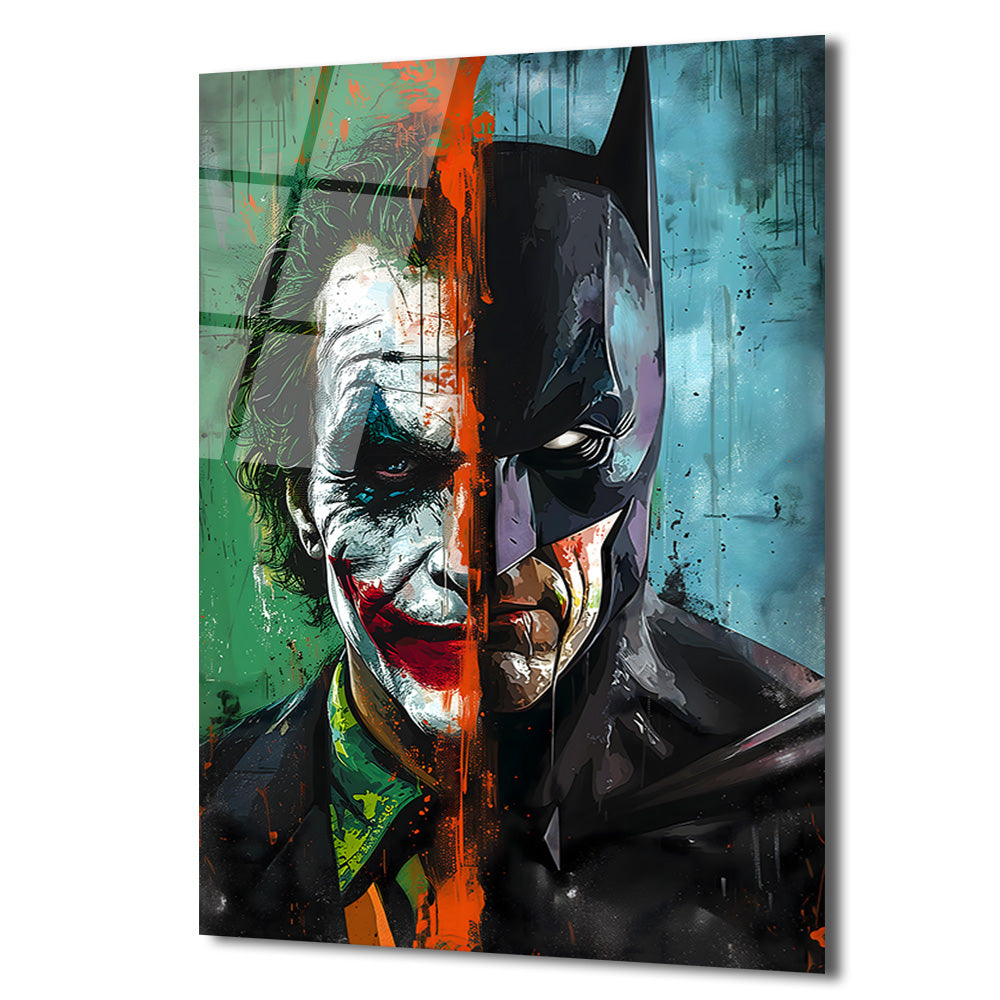 Batman Joker Dengeleyici Güçler Sanatsal Cam Tablo