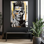 Altın Vuruş: Ronaldo Graffiti Cam Tablo