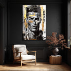 Altın Vuruş: Ronaldo Graffiti Cam Tablo
