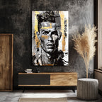Altın Vuruş: Ronaldo Graffiti Cam Tablo