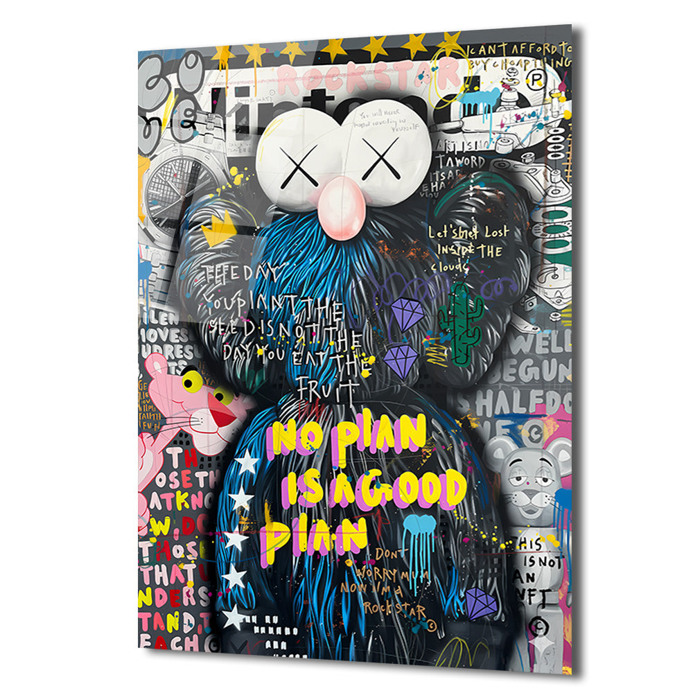 Urban Pop Art  Temalı Cam Tablo - No Plan İyi Bir Plan