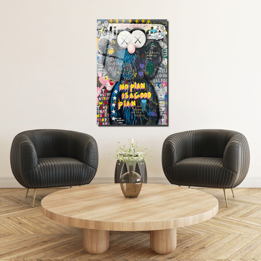Urban Pop Art  Temalı Cam Tablo - No Plan İyi Bir Plan